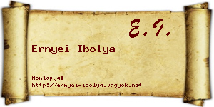 Ernyei Ibolya névjegykártya