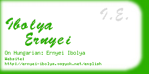 ibolya ernyei business card